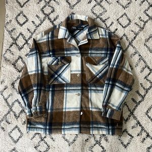 Zara flannel shacket